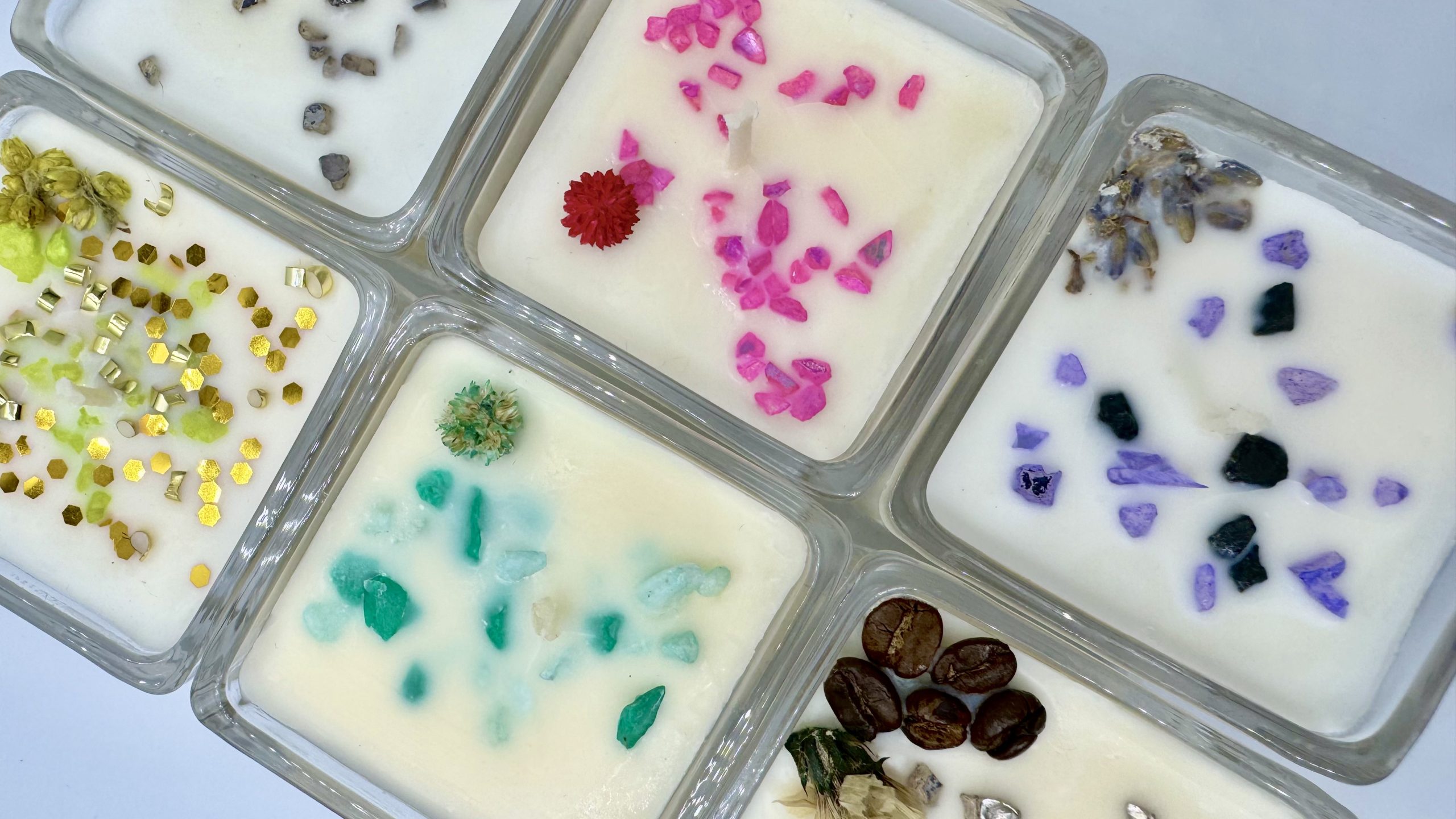 velas artesanales aromaticas de cera de soya y coco